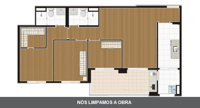 Nós limpamos a obra